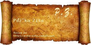 Póka Zita névjegykártya