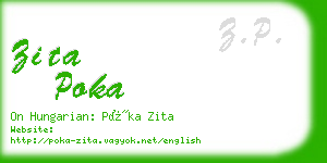 zita poka business card
