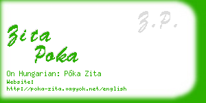 zita poka business card